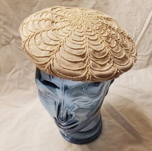 Vintage 70s Hand-Beaded Beret